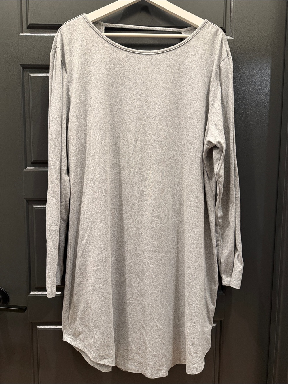 SHEIN Silver Long Sleeve Tunic Top